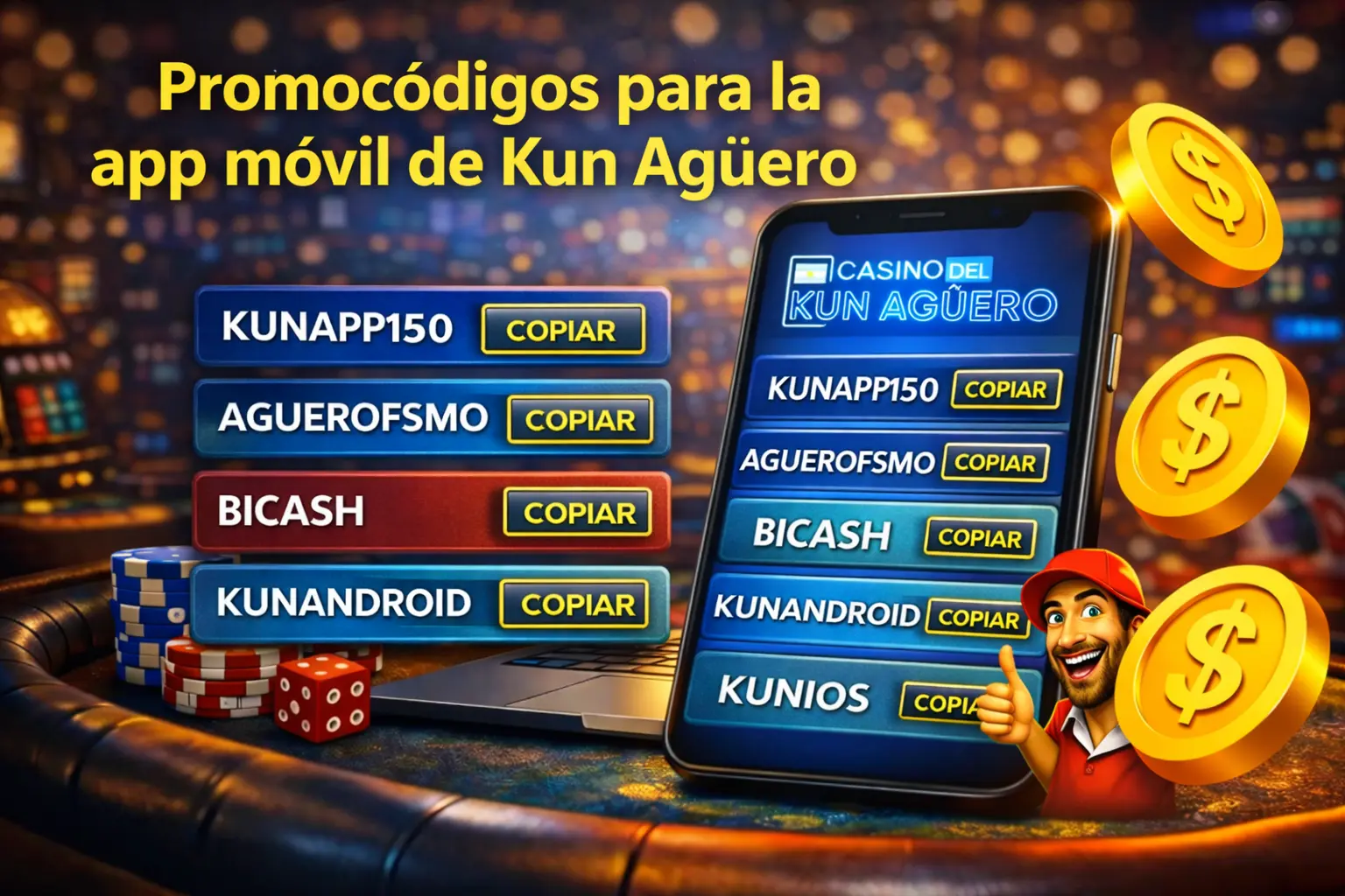 Promocódigos para la app móvil de Kun Agüero